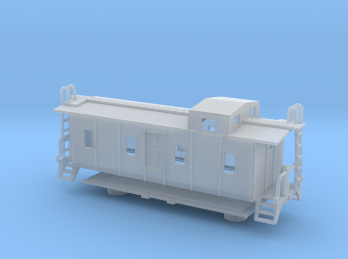 Illinois Central Side Door Caboose - Zscale 3d printed