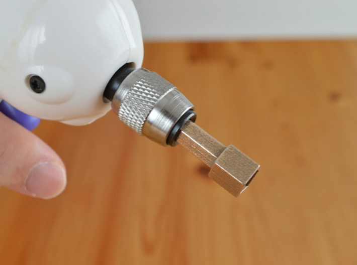 Coffee Grinder Bit For Drill Driver CDP-LRE 3d printed Set image (Quick-change 1/4” hex chuck)