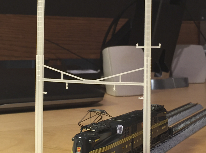 CATENARY PRR 2 TRACK 2PHASE N SCALE  3d printed 