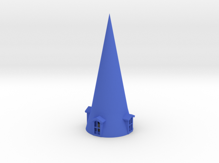 Roof 120mm hight &amp; conical with 4 windows 3d printed