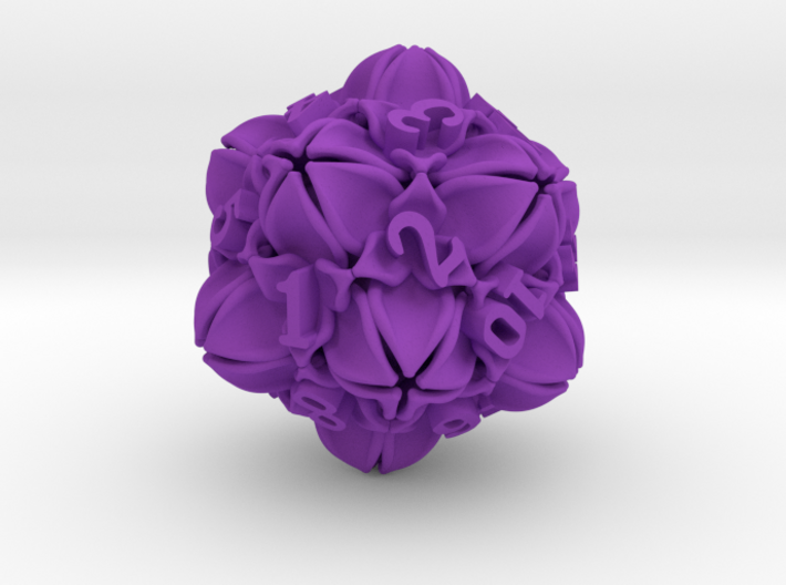 Floral 2 - D20 Large Spindown Life Counter 3d printed 
