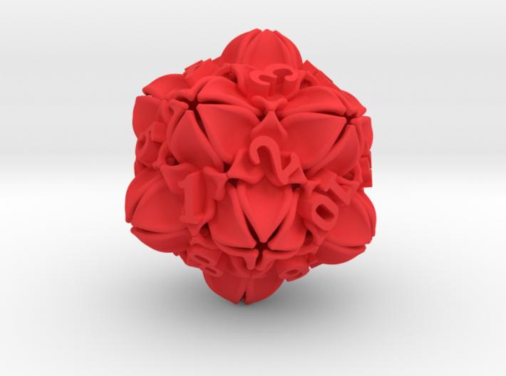 Floral 2 - D20 Large Spindown Life Counter 3d printed