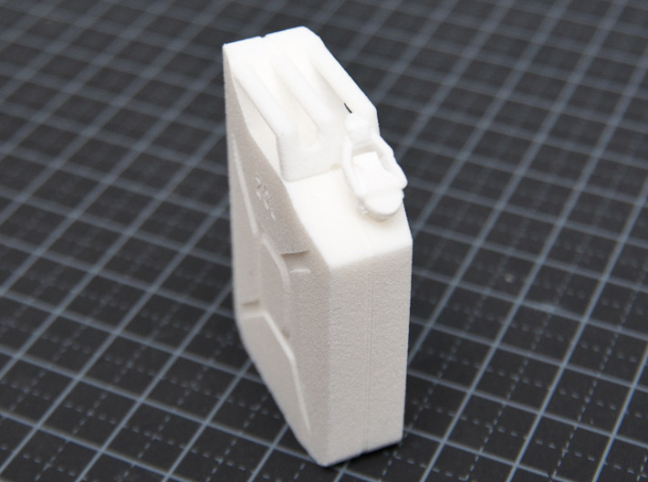 NATO 20L Jerry Can 1/10 Scale 3d printed White Strong Flexible printed version - Top/front