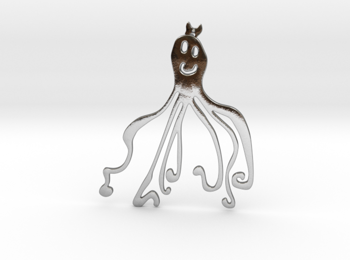 octopus pendant 3d printed