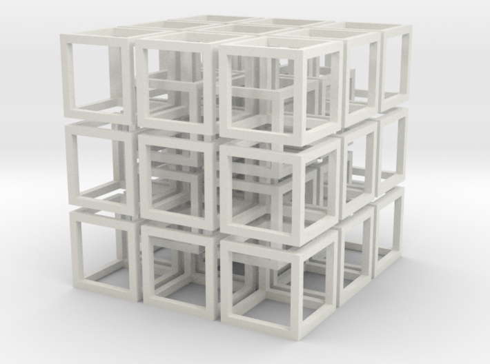  Interlocked Cubes - 3D Printed - SLS Technology 3d printed 