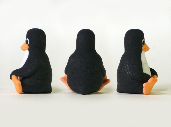 Linux Tux Penguin 3d printed As advertised: Tux in Euclidean space!