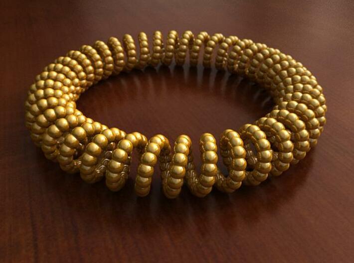 Bangle Bracelet Spiral Beads 3d printed 