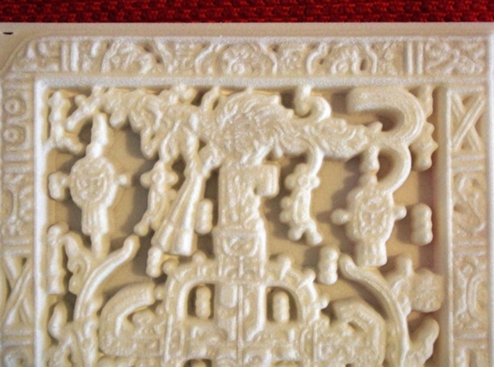Pakal's tomb stone lid - aka "The Mayan Spaceship" 3d printed Upper part