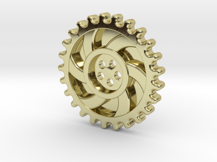 Cog Button 3d printed