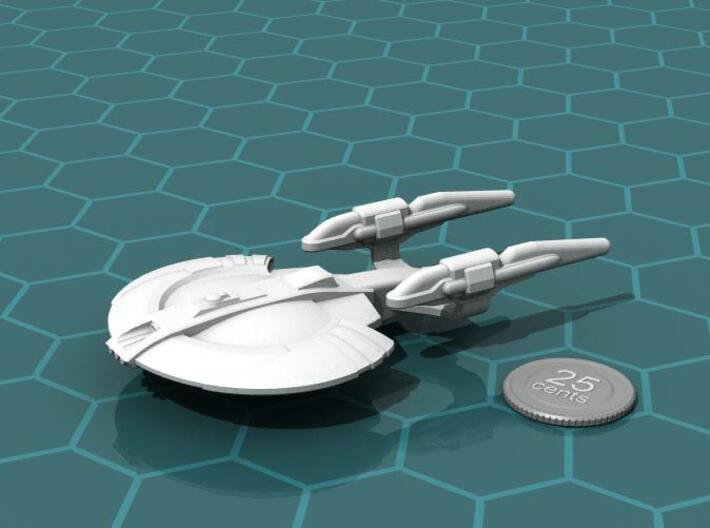 Xuvaxi Inhabitor 3d printed Render of the model, with a virtual quarter for scale.