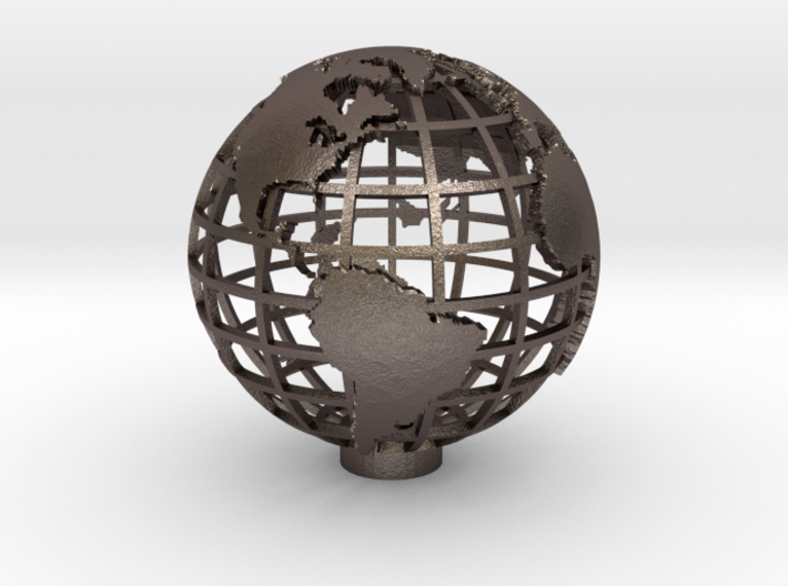Gridded Globe for Mercator Projection 12cm 3d printed