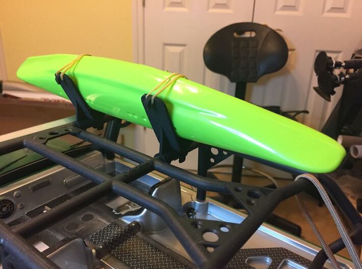 Scale Kayak Mount for Axial Crawlers w/ Roll Cage 3d printed 