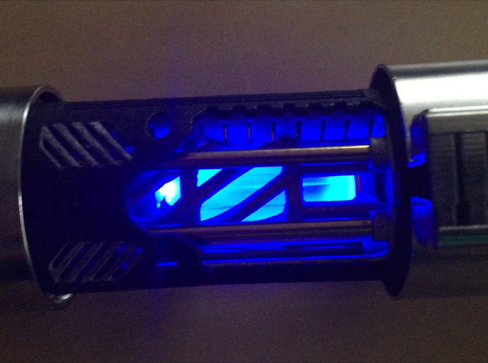 RAW - Graflex 2.0 Saber Crystal 3d printed Crystal Chamber w/ Frosted Ultra Detail