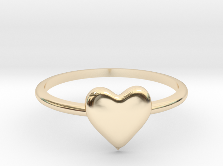Heart-ring-solid-size-10 3d printed