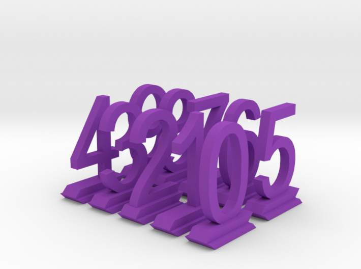 Table Number Digits 0-9 3d printed
