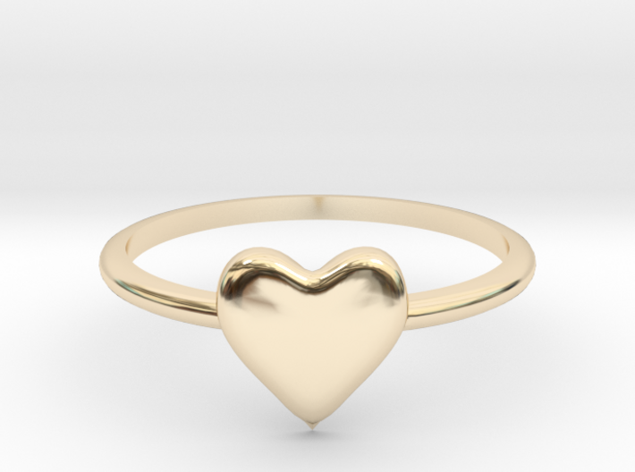 Heart-ring-solid-size-5 3d printed