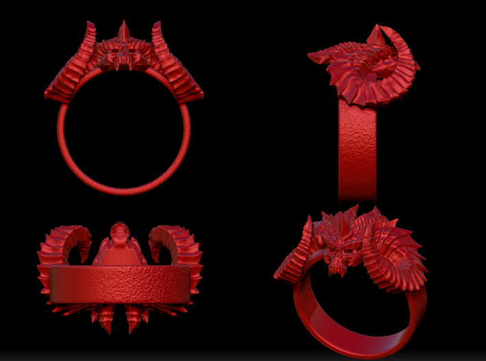Diablo Ring Size 7 3d printed