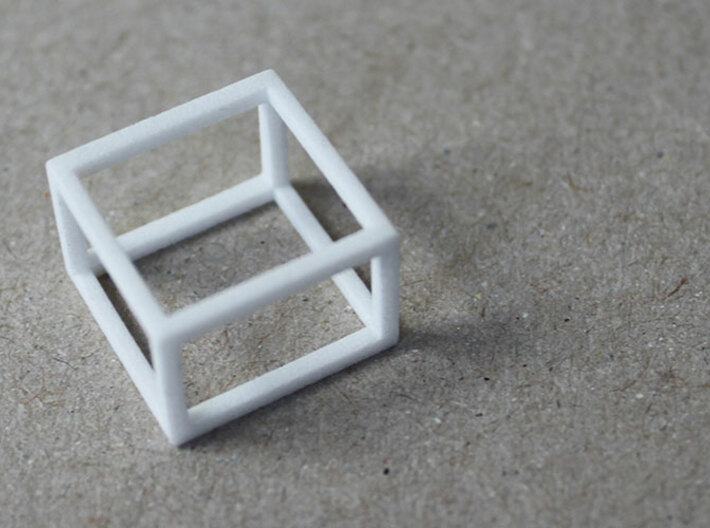 CUBE - ring or pendant - 4P 3d printed