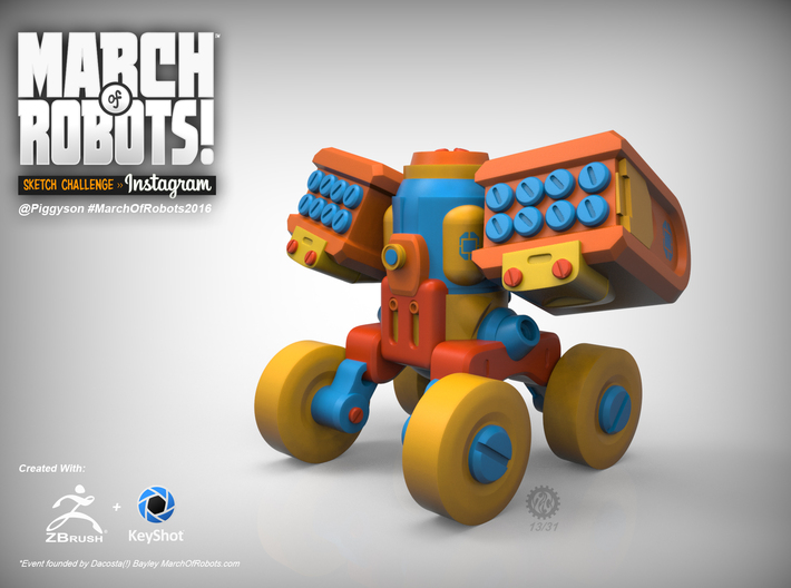 March 13 Robot 3d printed 
