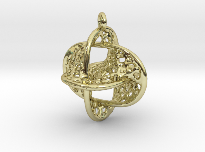 Voronoi Borromean Pendant (Earrings) 3d printed
