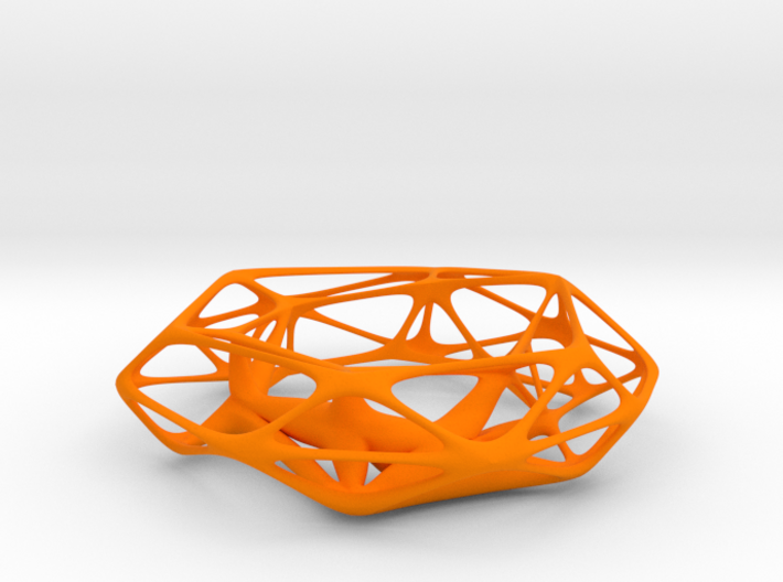 Thickened wireframe bangle 3d printed