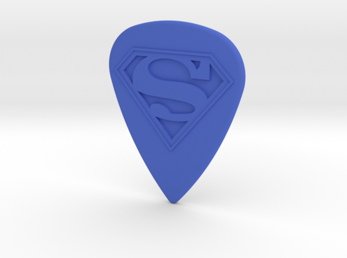 Superman Guitar Pick 3d printed