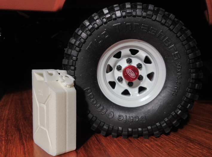 NATO 20L Jerry Can 1/10 Scale 3d printed White Strong Flexible
