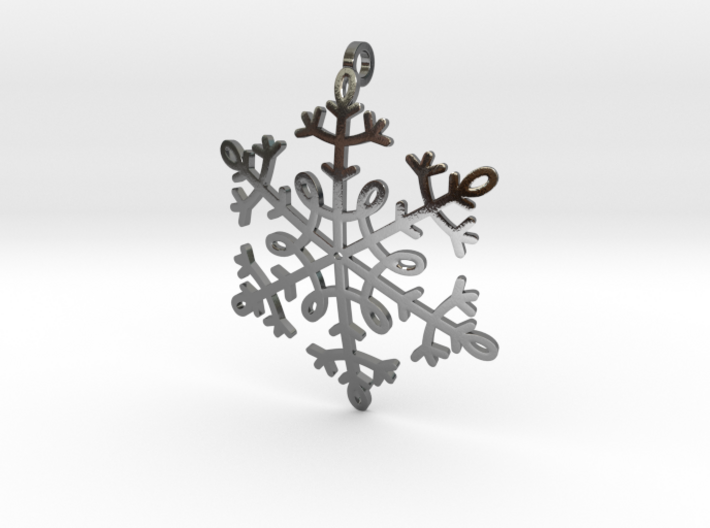 Snowflake Pendant or ornament 3d printed