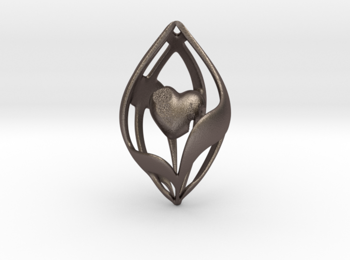Broken Healed Heart Pendant 3d printed