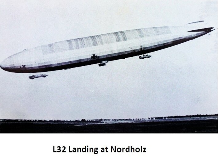 Zeppelin R-Type 1/1250th scale (FD) 3d printed L32 landing at Nordholz.