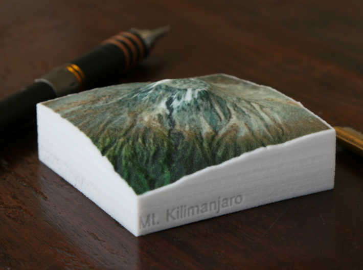 Kilimanjaro, Tanzania, 1:250000 Explorer 3d printed Photo of Kilimanjaro model at 1:250000