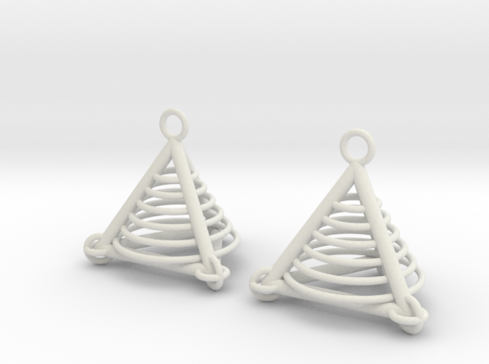 Pyramid triangle earrings serie 3 type 7 3d printed