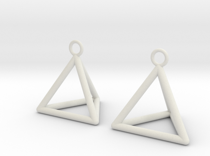 Pyramid triangle earrings 3d printed