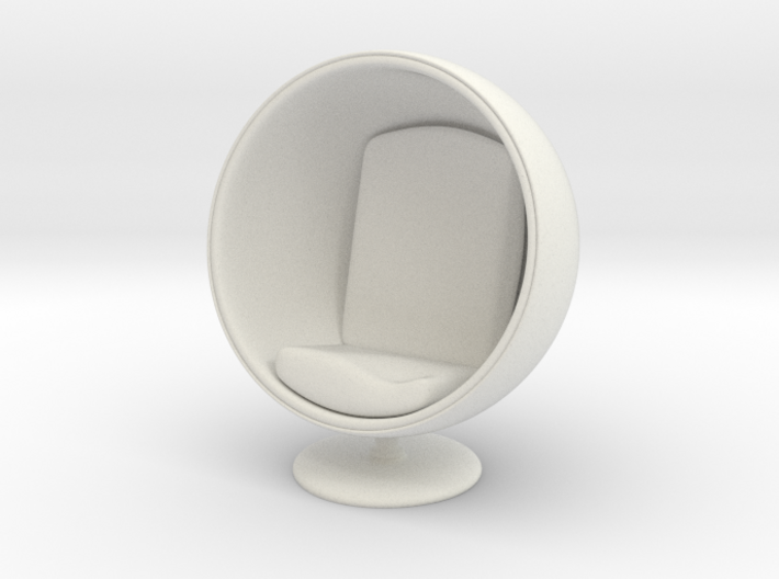 1/32 Girl sitting Egg Chair Part of Chair 001 3d printed