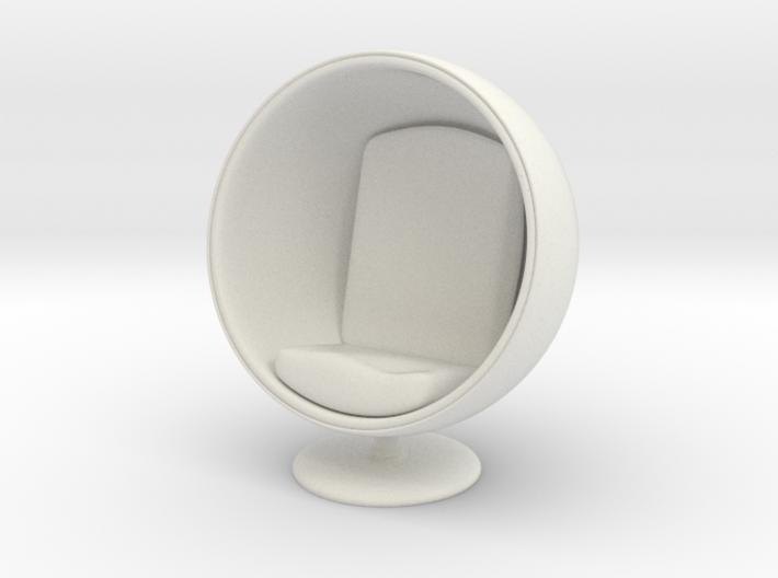1/32 Girl sitting Egg Chair Part of Chair 003 3d printed