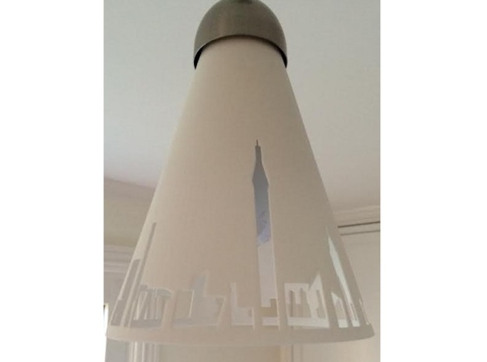Pendant Light NYC 3d printed New York City Skyline Pendant Light Shade (Unlit)