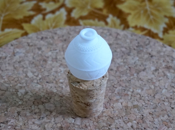 (1/4 scale) African pot themed bottle 3d printed