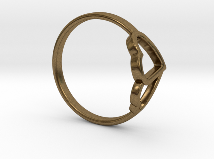 Ø0.638/Ø16.209 mm Overlapping Hearts Ring 3d printed