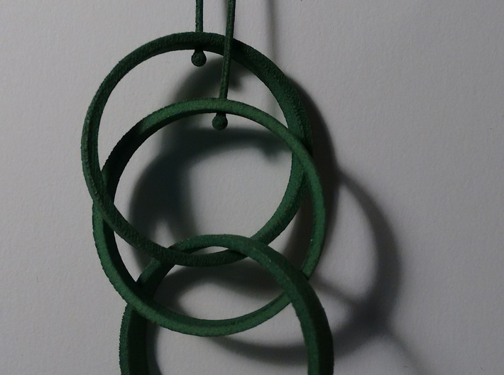 Three Circles Earrings 3d printed 