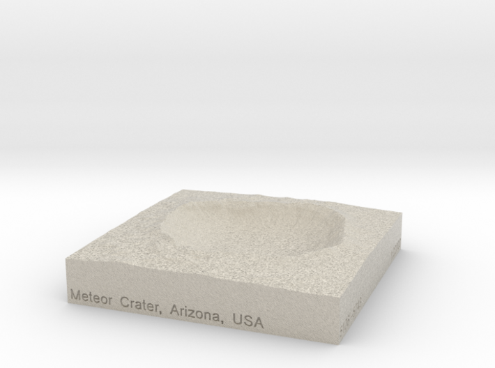 3'' Meteor Crater, Arizona, USA, Sandstone 3d printed 