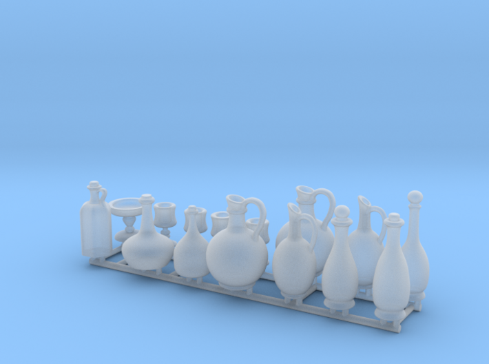 Bottle Cup Set 3 for 28-32mm scale settings 3d printed 