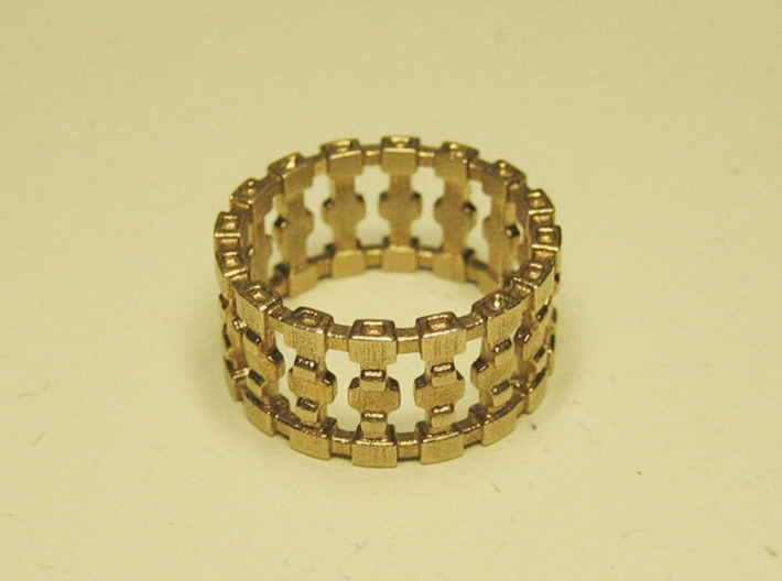 Treyu Ring 3d printed Raw Bronze
