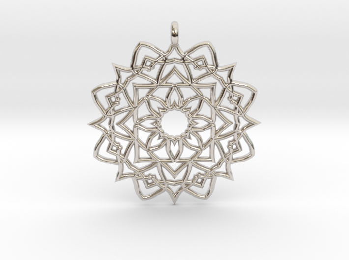 Mandala Pendant 3d printed