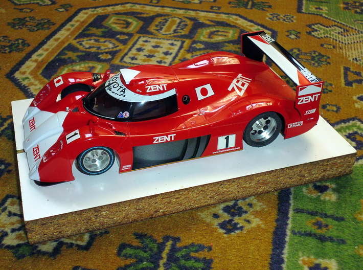 Slot car chassis for GT1 1/28 3d printed 