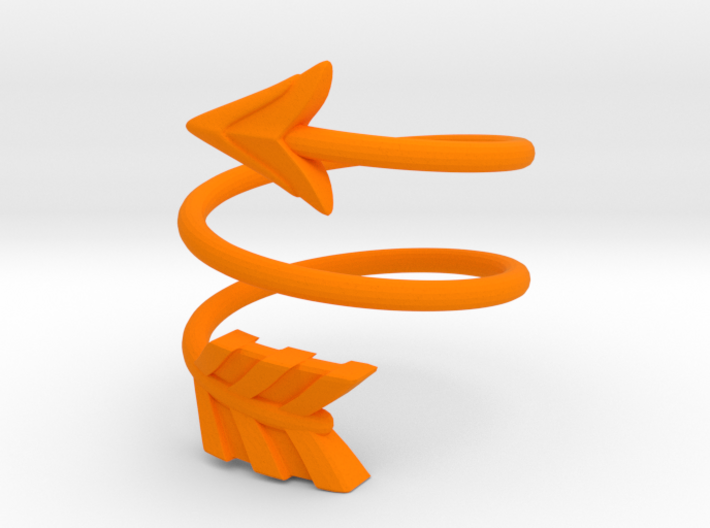 Spiral Arrow Ring - 17.35mm - US Size 7 3d printed