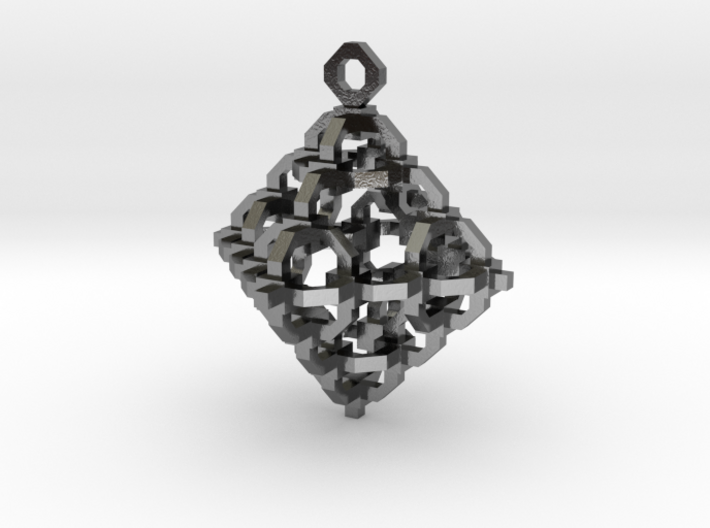 Diamond Cage Pendant 3d printed