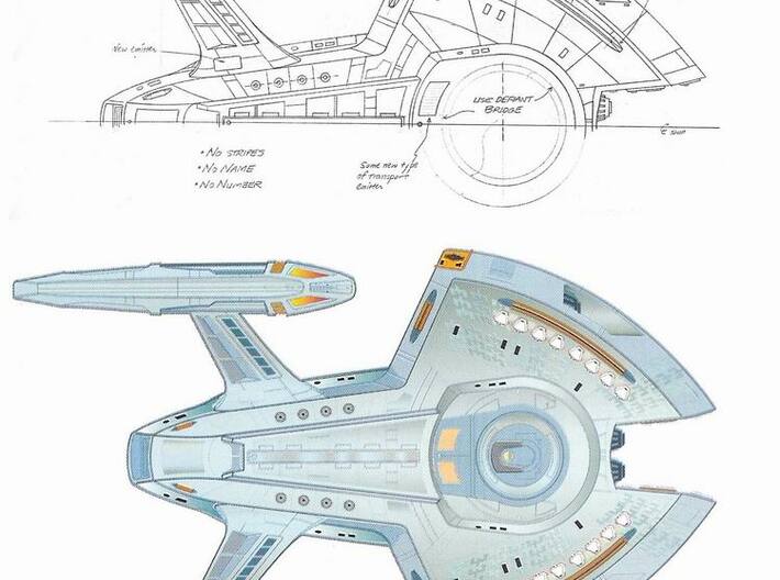 Defiant Class Scoutdestroyer 3d printed 