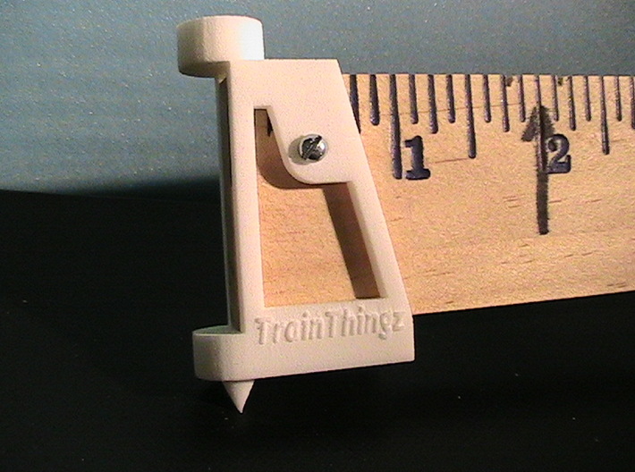 TrackToolz Set - N gauge 1:160 3d printed Trammel Point attached to end of yardstick