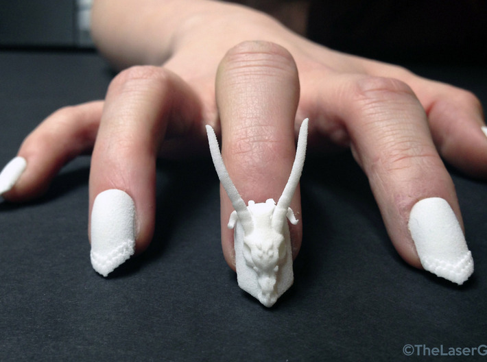 Dragon Master Nails (Size 1) 3d printed White Strong and Flexible