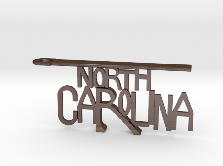 North Carolina Bottle Opener Keychain 3d printed